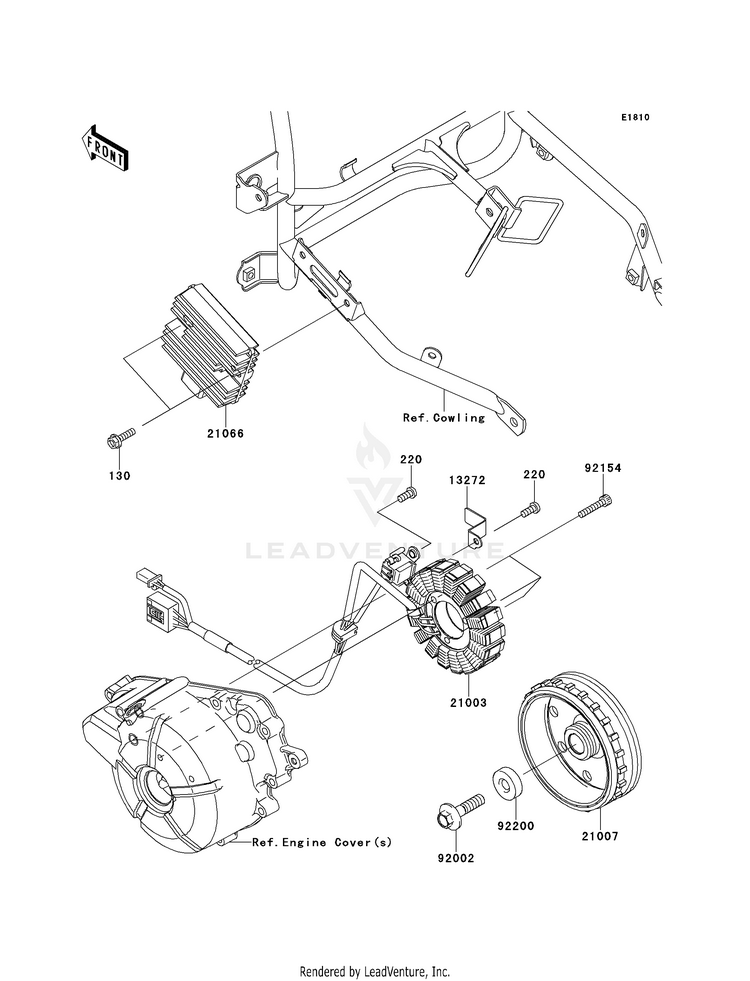 Generator EX300BEF Ninja 300 ABS (2014) Schematic