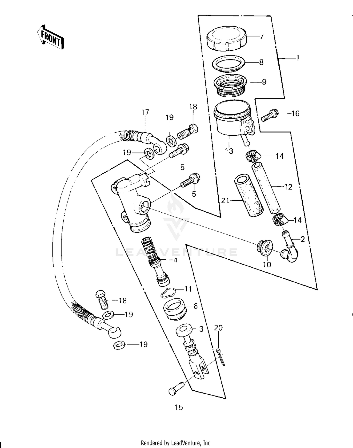 REAR MASTER CYLINDER ('80 H1)