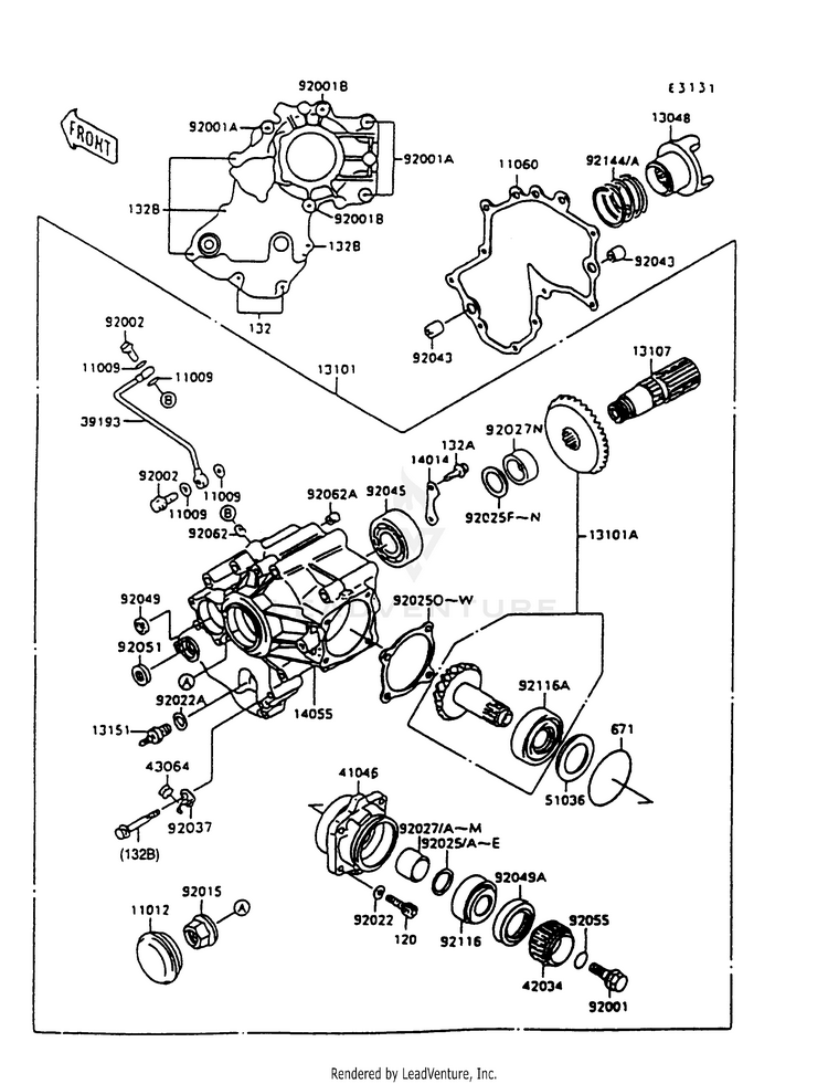 Front Bevel Gear Schematic