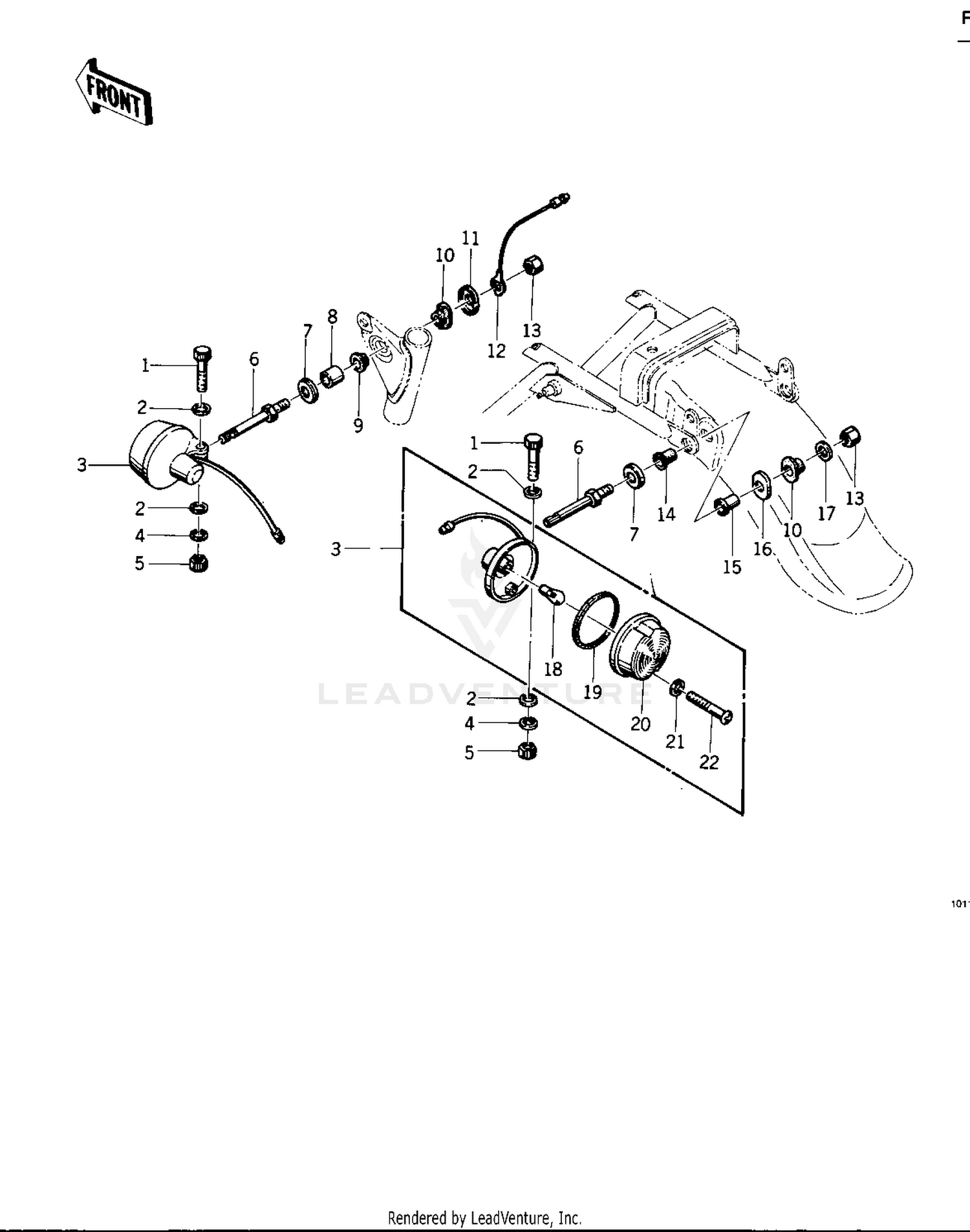 TURN SIGNALS ('76 -'77 KZ400 - D3/D4)