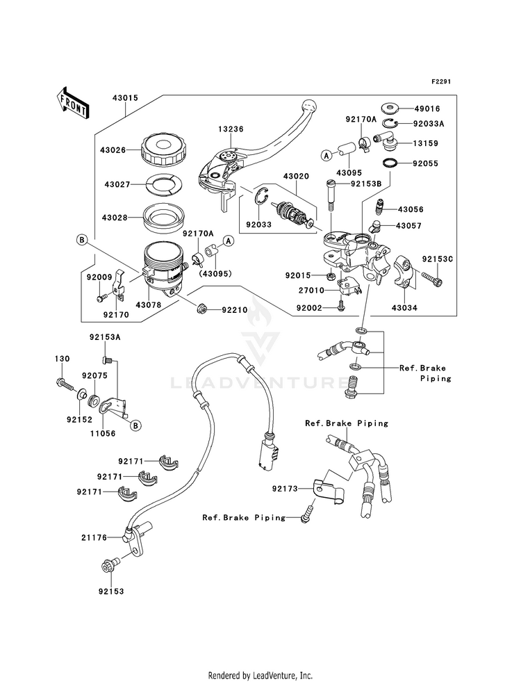 Front Master Cylinder Schematic