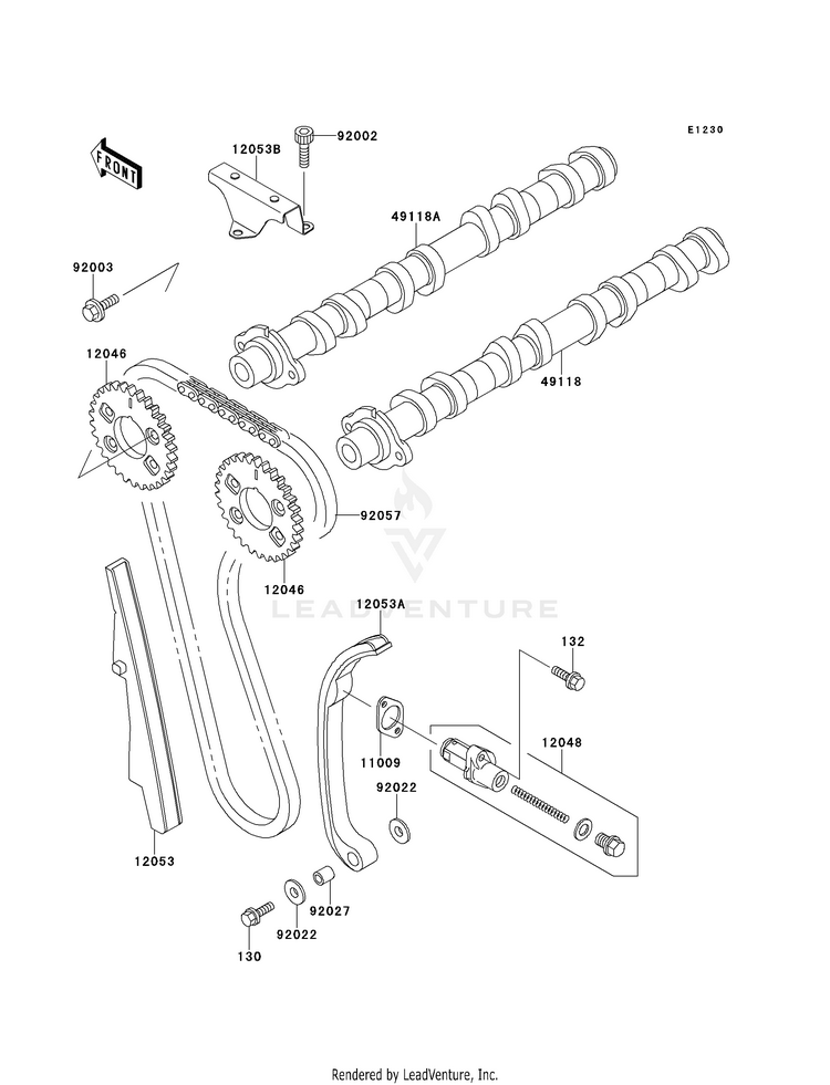 Camshaft(S)/Tensioner Schematic
