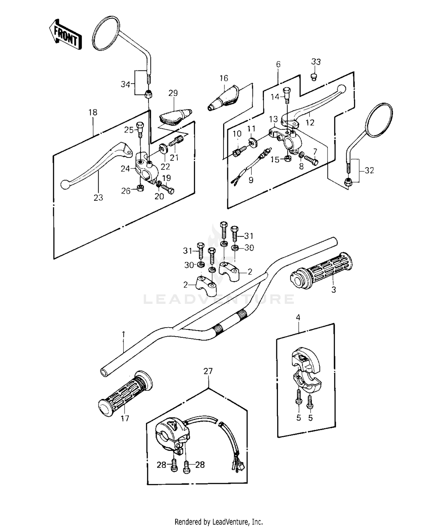 HANDLEBAR ('80-'81 A7/A8)