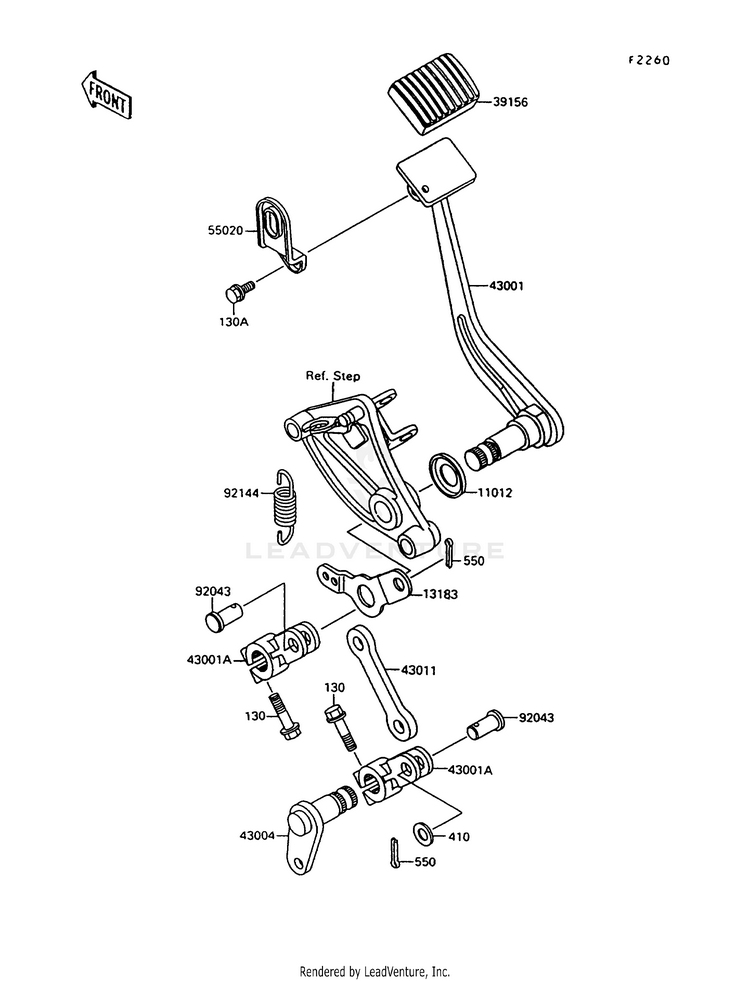 Brake Pedal/Torque Link Schematic