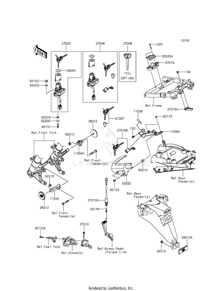 Ignition Switch/Locks/Reflectors Schematic