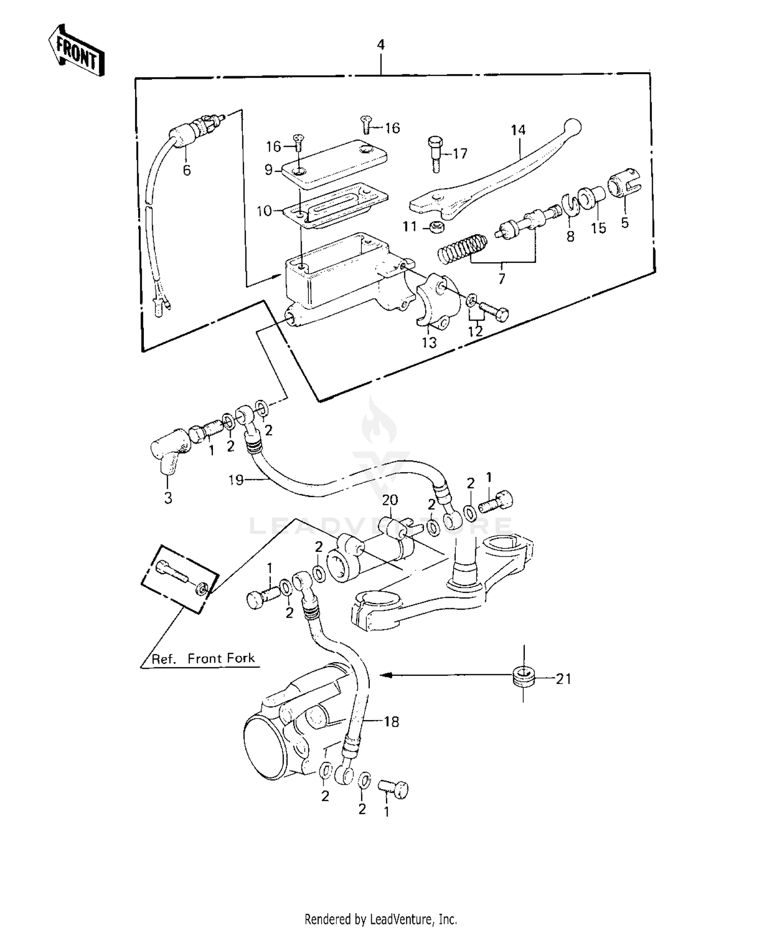 FRONT MASTER CYLINDER ('80-'81 C1/C2)