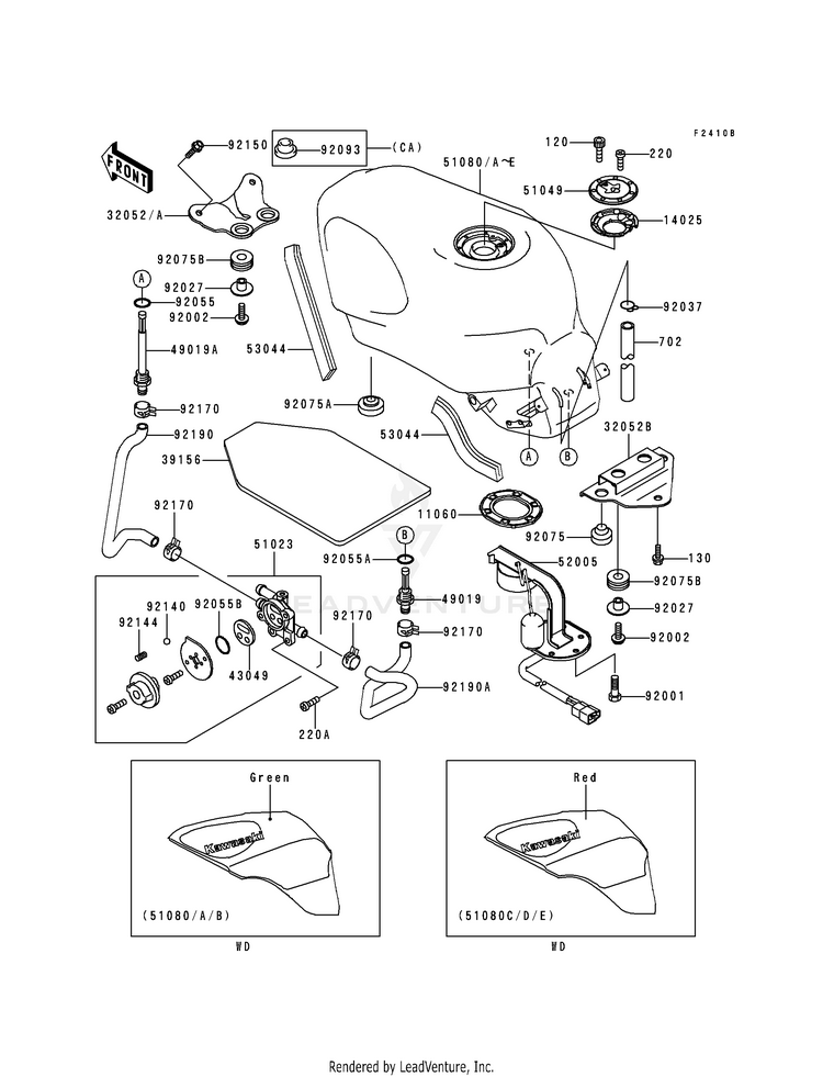 Fuel Tank (Zx600-E6) Schematic