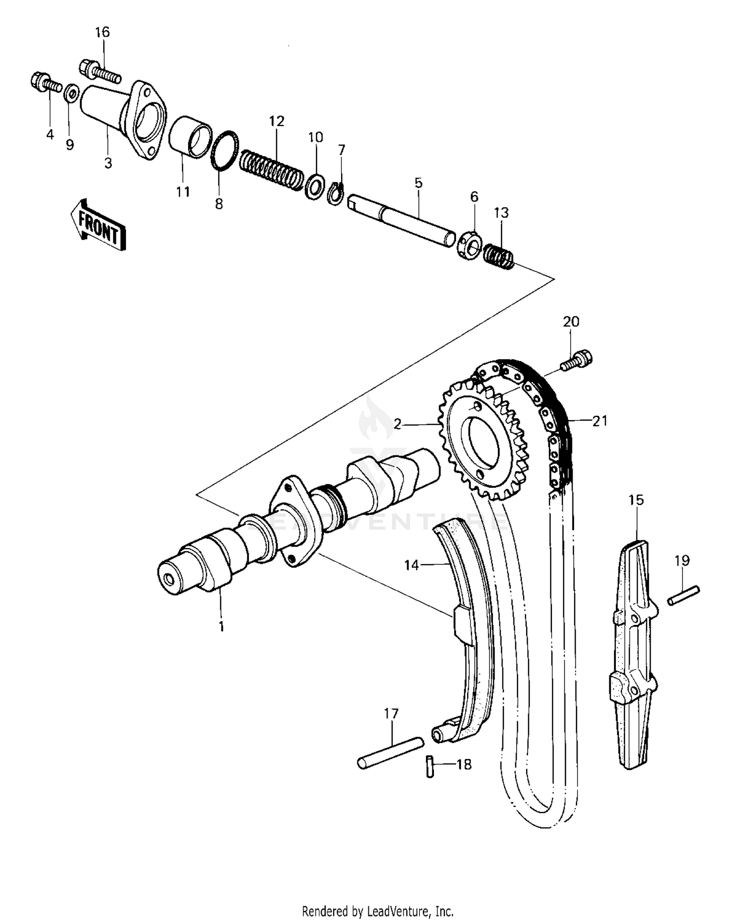 CAMSHAFT/CHAIN/TENSIONER ('80 D1)
