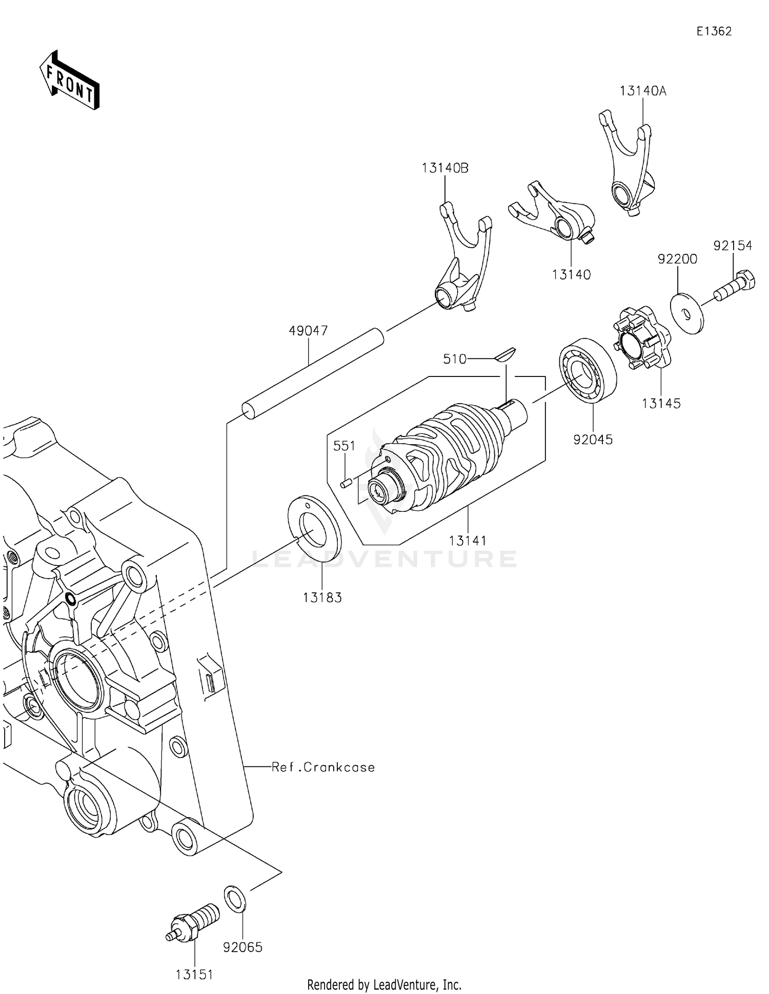 Gear Change Drum/Shift Fork(s)