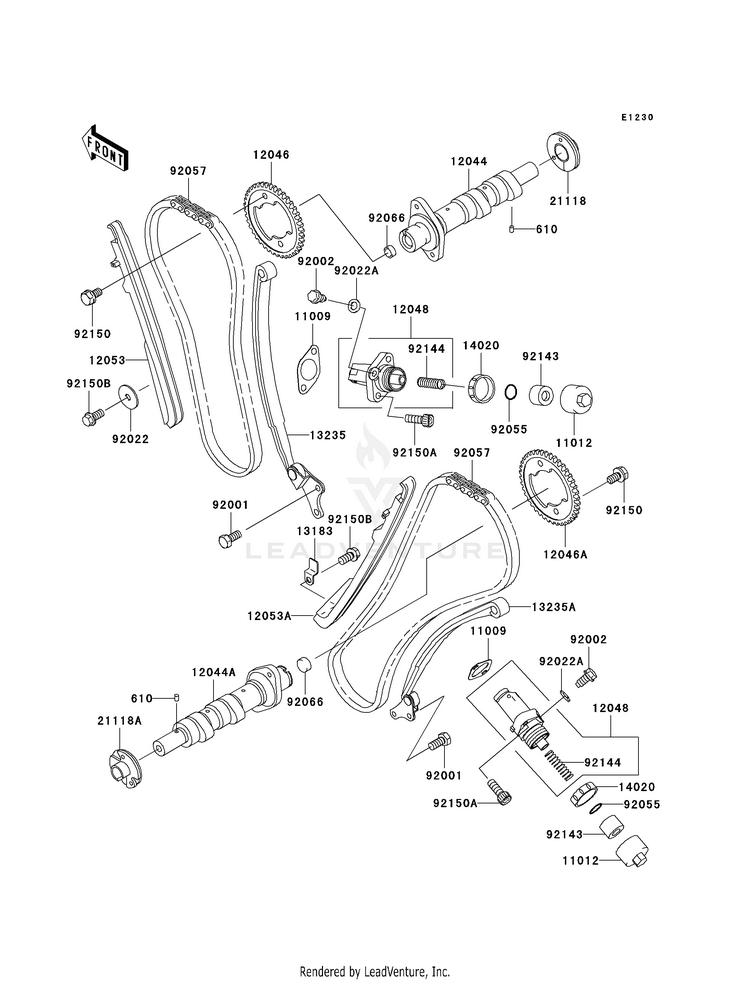 Camshaft(S)/Tensioner Schematic