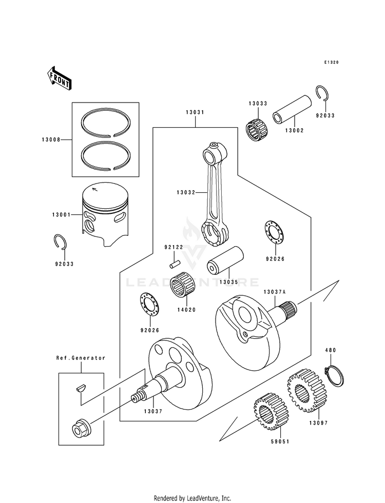 Crankshaft/Piston Schematic