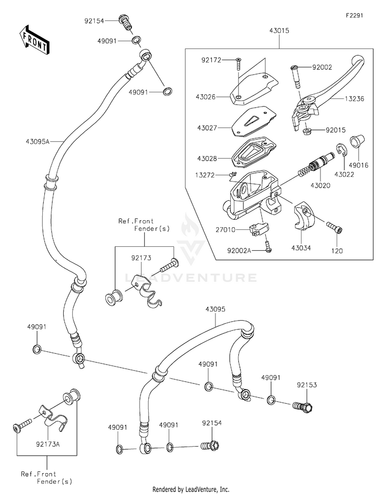 Front Master Cylinder Schematic