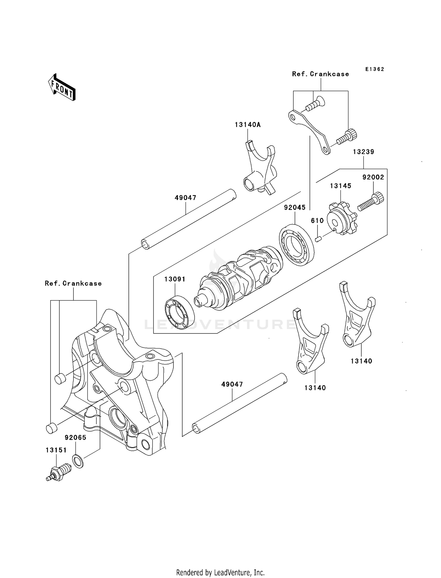 GEAR CHANGE DRUM/SHIFT FORK(S)