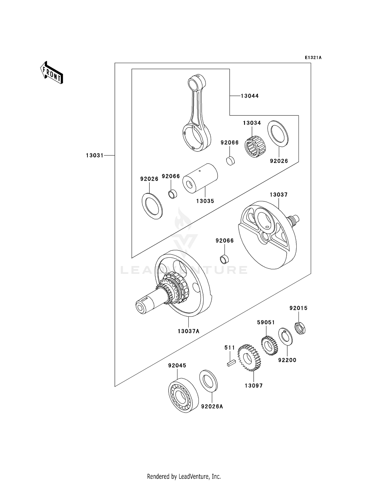 CRANKSHAFT (KL650AE032206-)