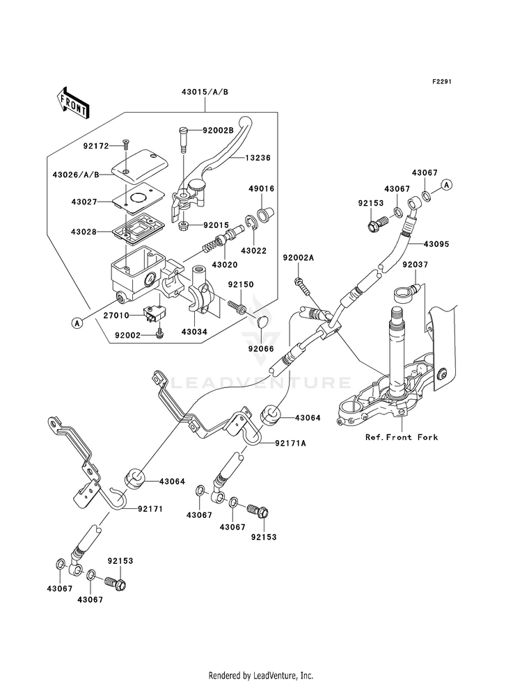 Front Master Cylinder Schematic