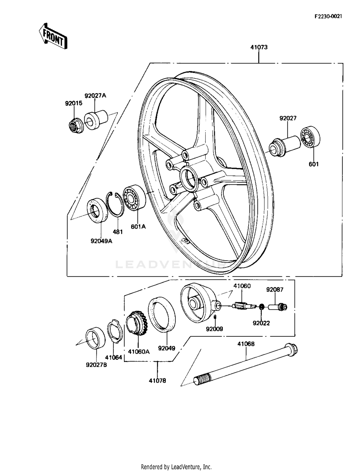FRONT WHEEL/HUB