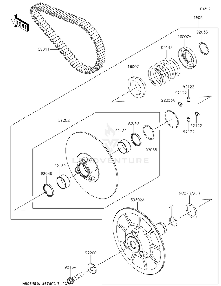 Driven Converter/Drive Belt Schematic