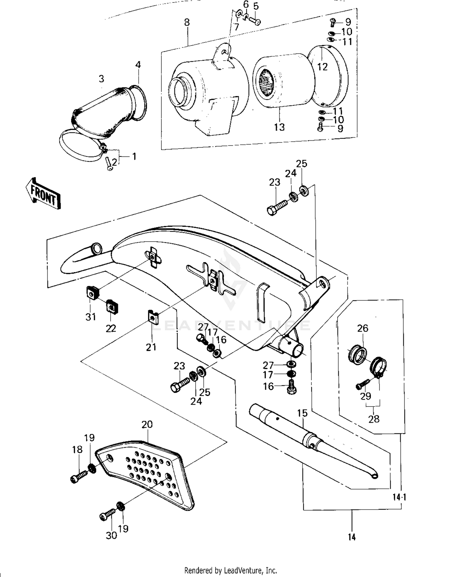 AIR CLEANER/MUFFLER (KM100-A6/A7)