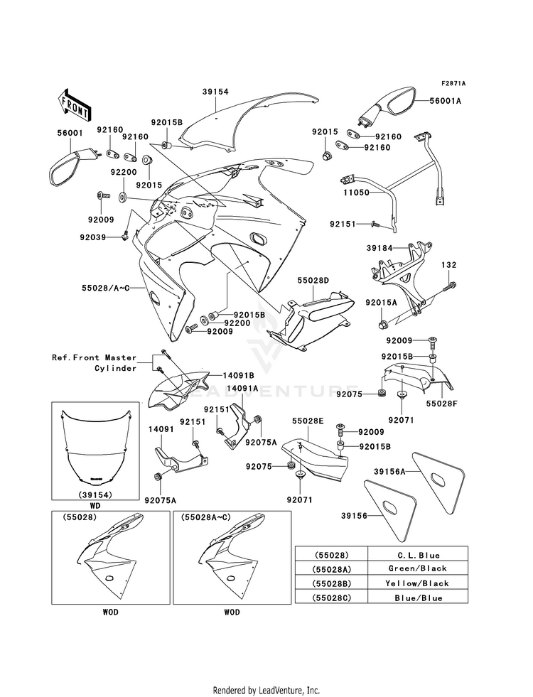 Cowling (Zx600-J2) Schematic
