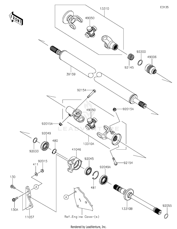 Drive Shaft-Propeller Schematic