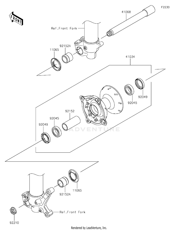 Front Hub Schematic