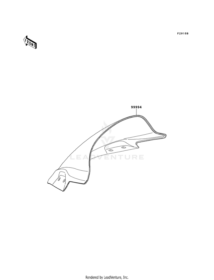 Accessory (Windshield) EX300BEF Ninja 300 ABS (2014) Schematic