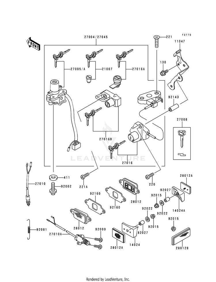 Ignition Switch/Locks/Reflectors Schematic