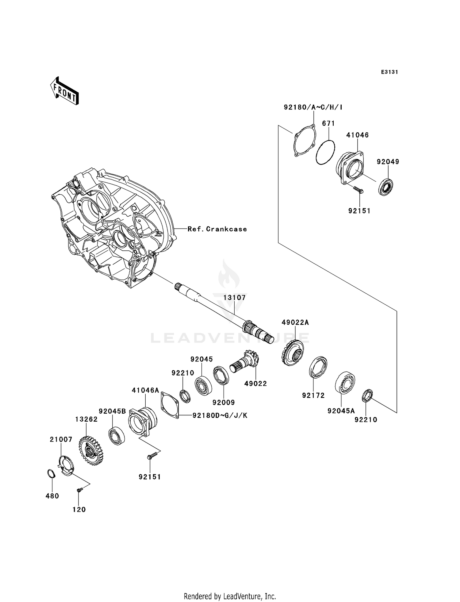 FRONT BEVEL GEAR