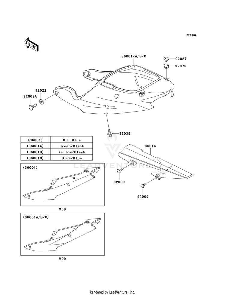 Side Covers/Chain Cover (Zx600-J2) Schematic