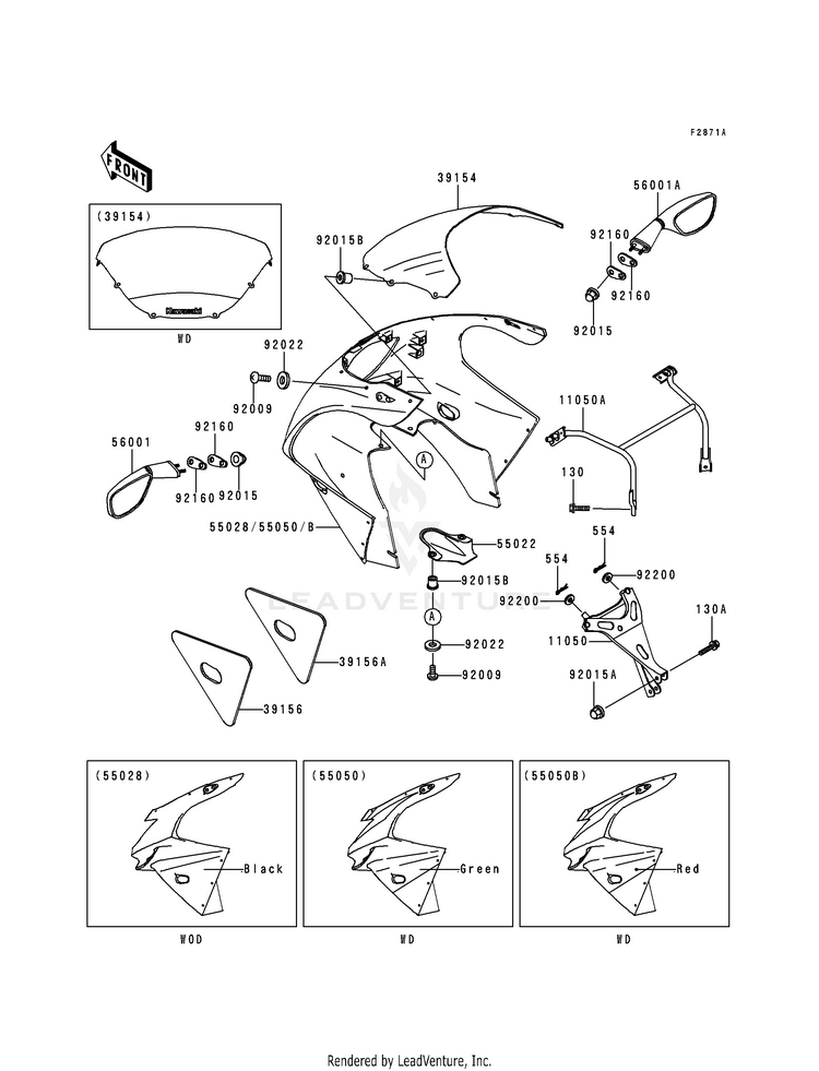 Cowling (Zx600-G2) Schematic