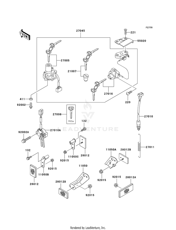 Ignition Switch/Locks/Reflectors Schematic