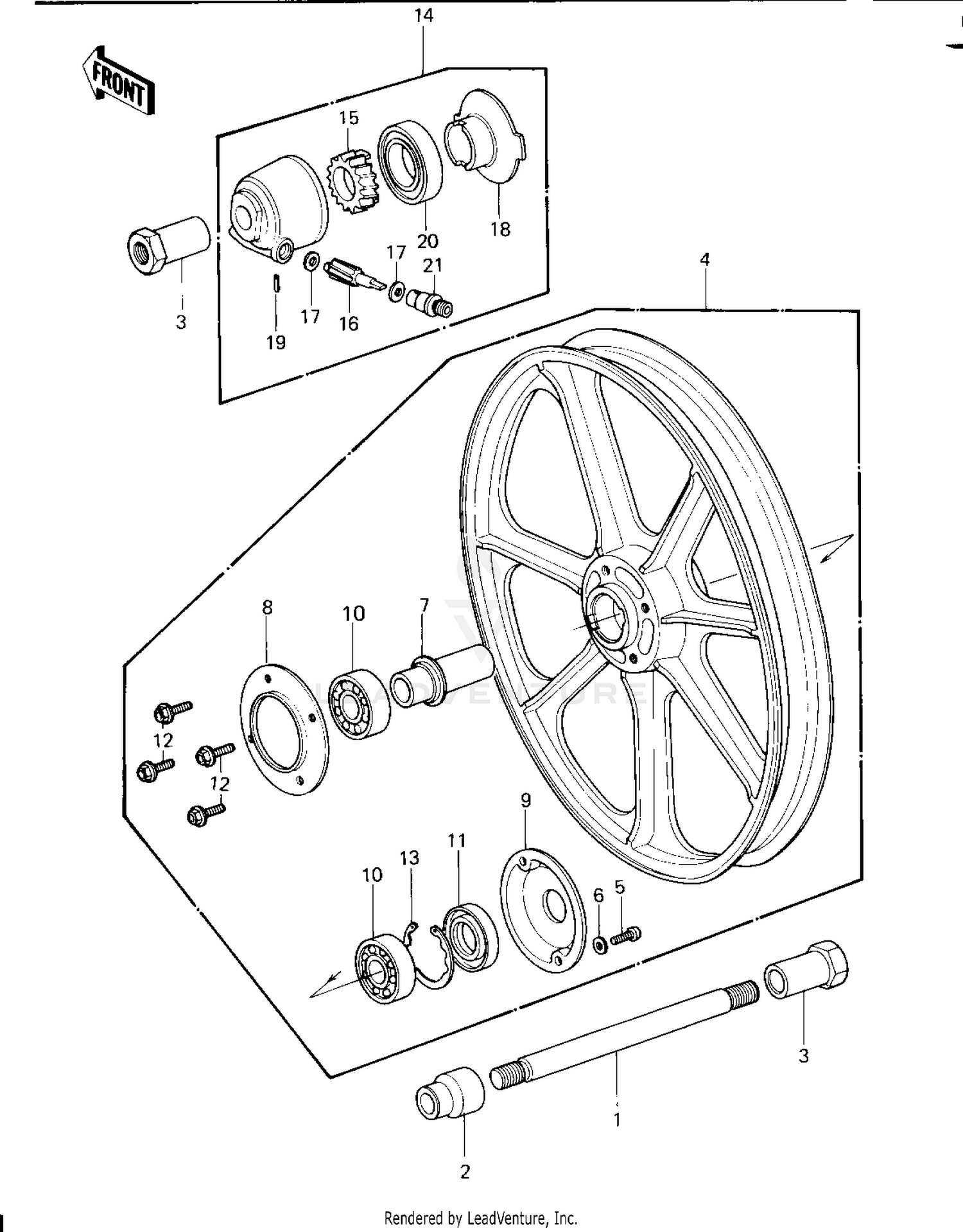FRONT WHEEL/HUB