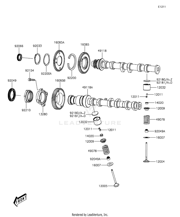 Valve(S)/Camshaft(S) Schematic