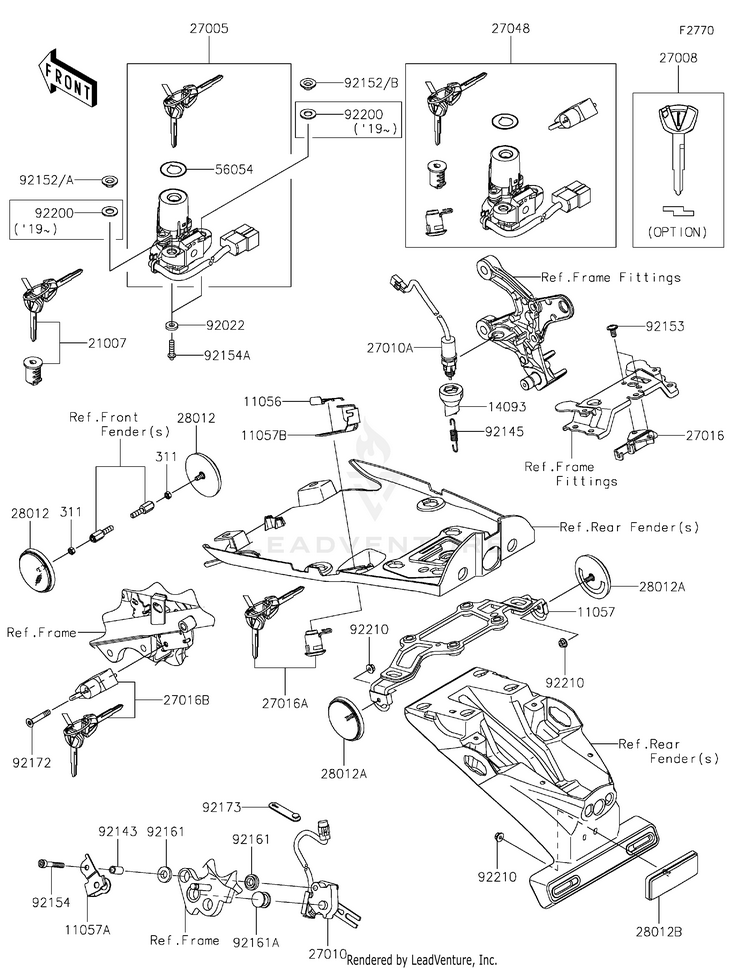 Ignition Switch/Locks/Reflectors Schematic