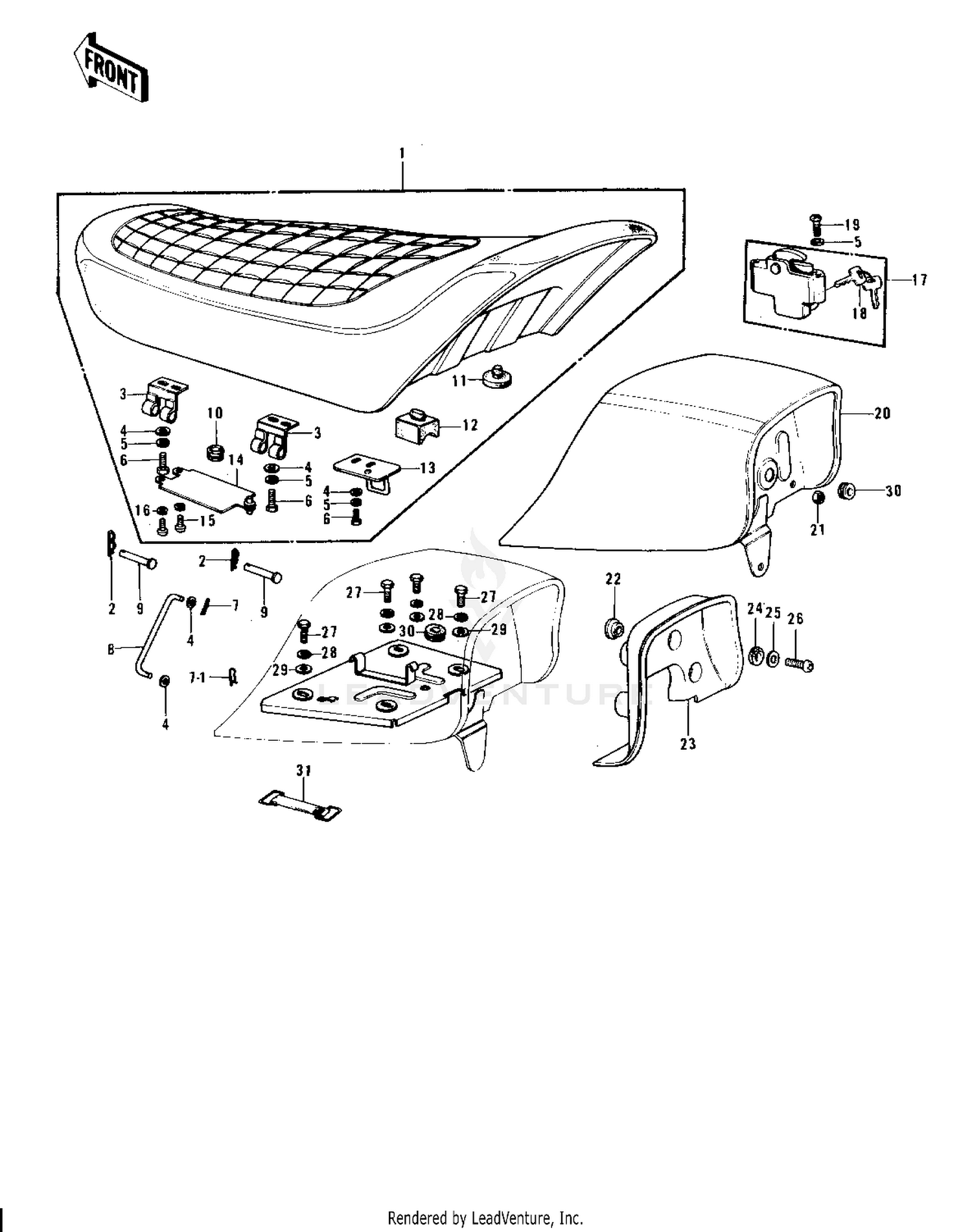 SEAT/SEAT COVER ('74-'75 S3/S3-A)