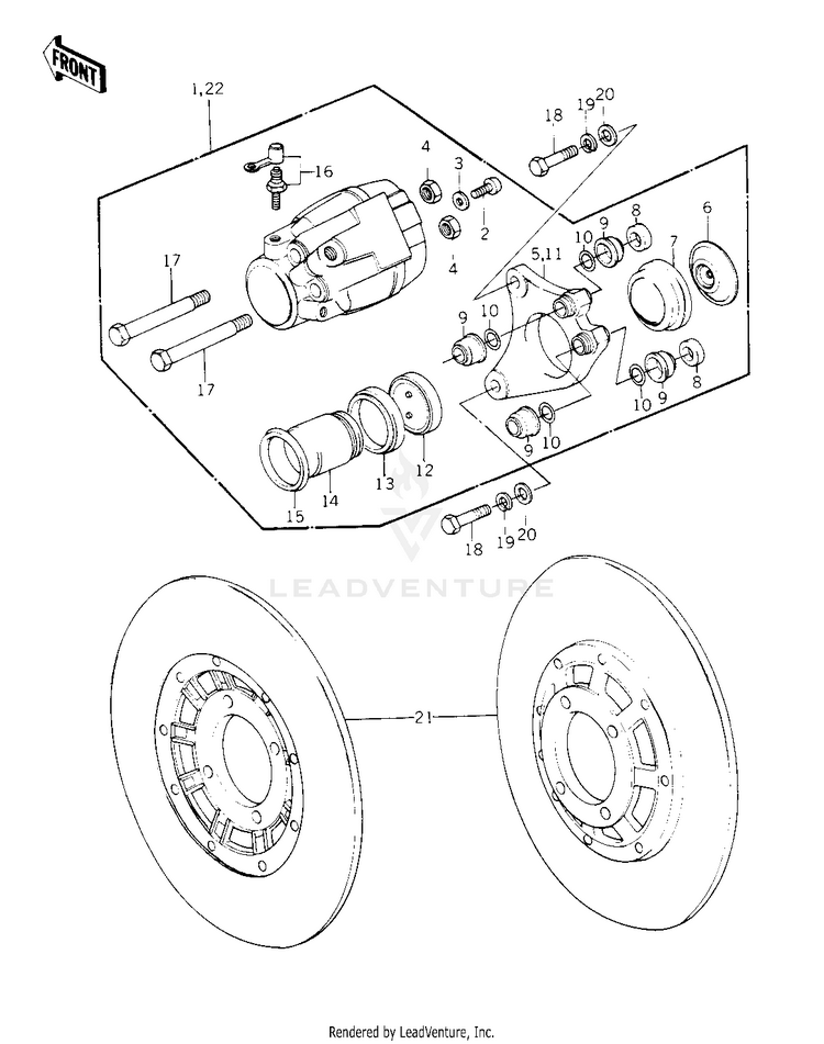 Front Brake ('78 C1/C1a) Schematic