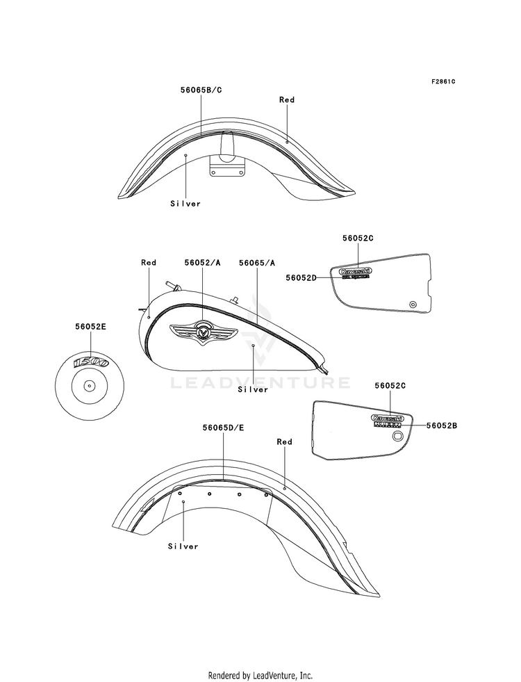 Decals (Red/Silver)(Vn1500-N3) Schematic