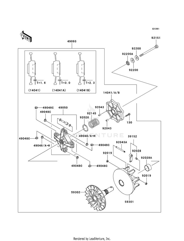 Drive Converter KVF650F8F Brute Force 650 4x4i (2008) Schematic