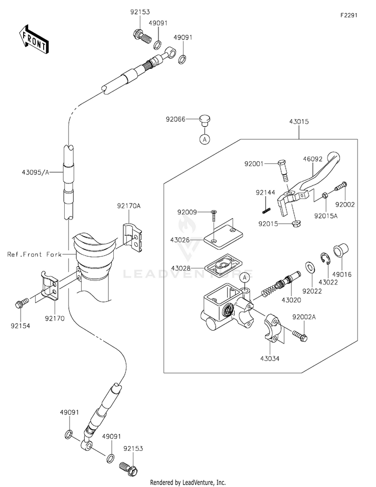 Front Master Cylinder Schematic