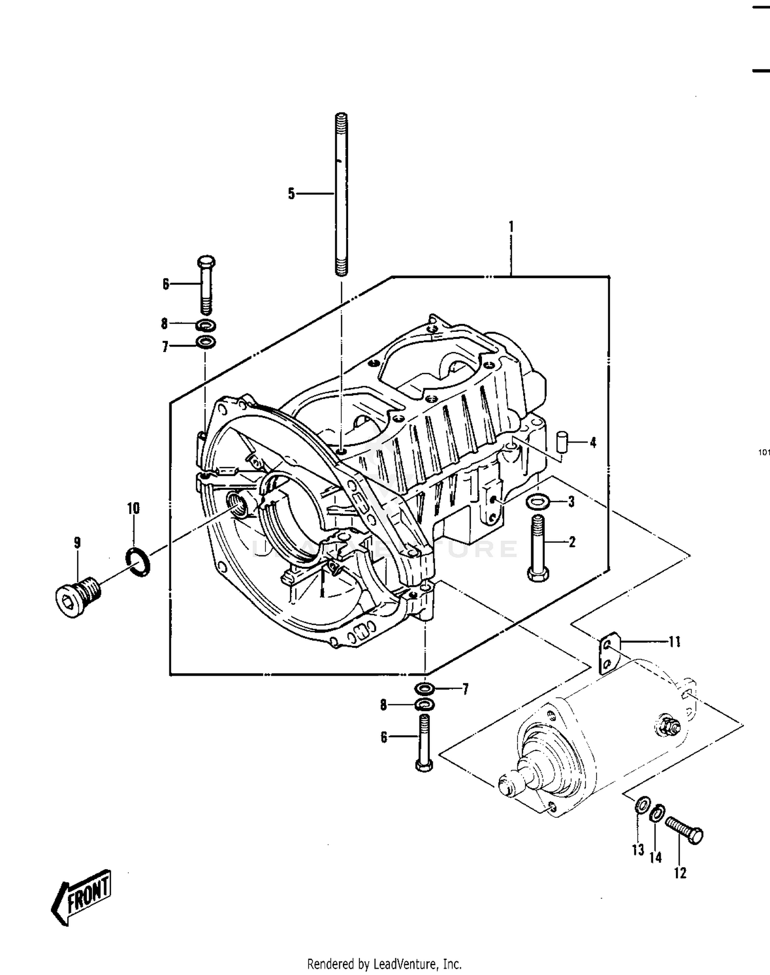 CRANKCASE ('82-'83 JS440-A6/A7)