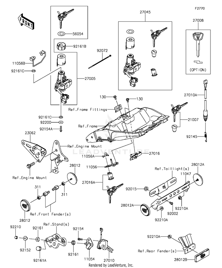 Ignition Switch/Locks/Reflectors Schematic