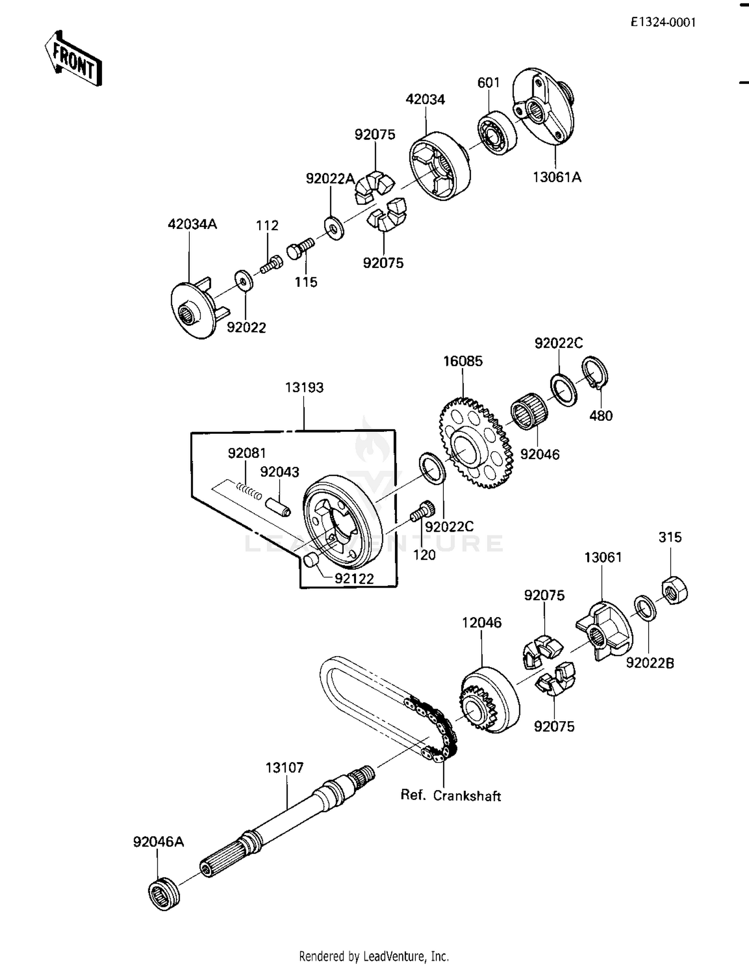 GENERATOR SHAFT/STARTER CLUTCH