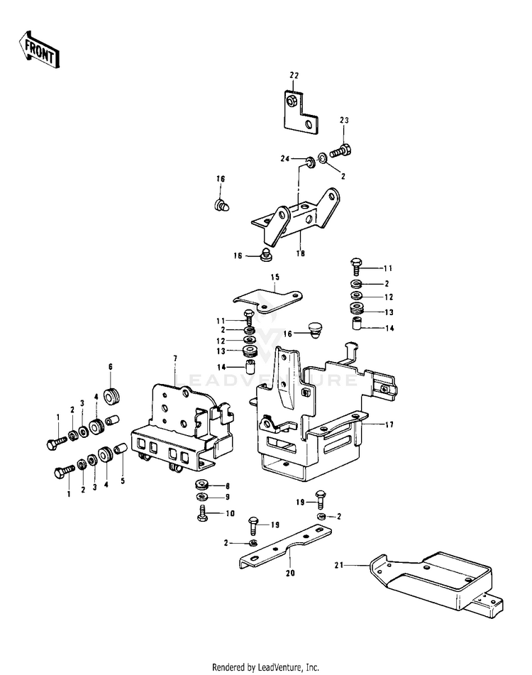 Battery Case/Tool Case ('78 C1/C1a) Schematic