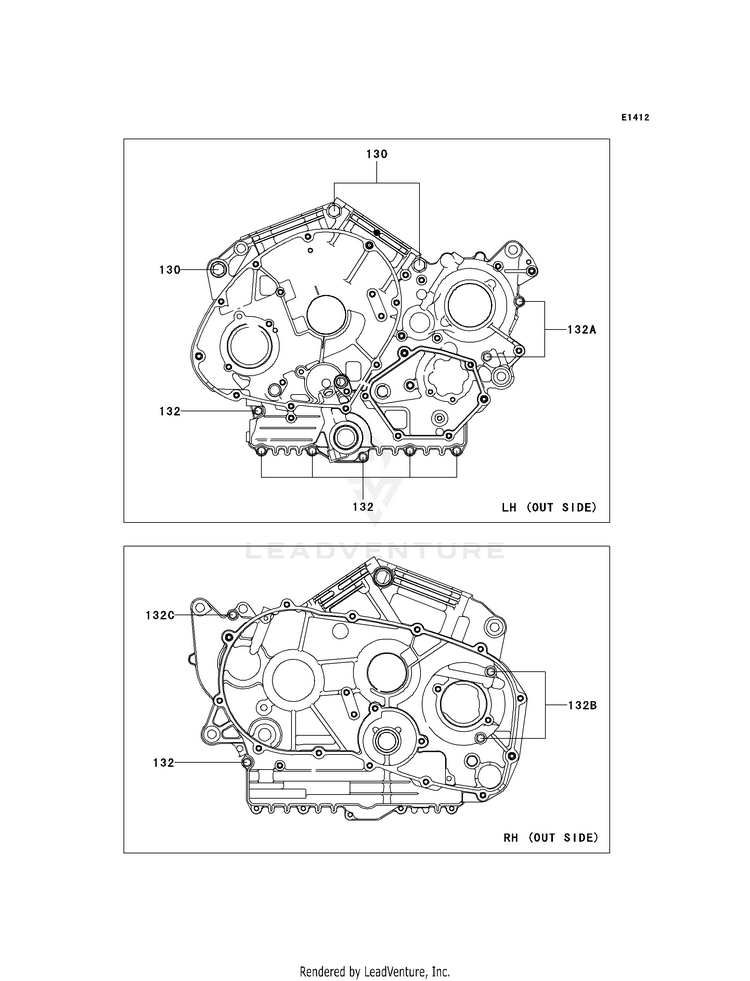 Crankcase Bolt Pattern Schematic