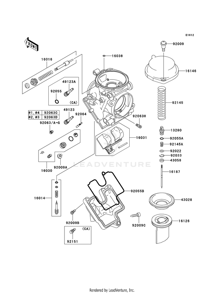 Carburetor Parts Schematic
