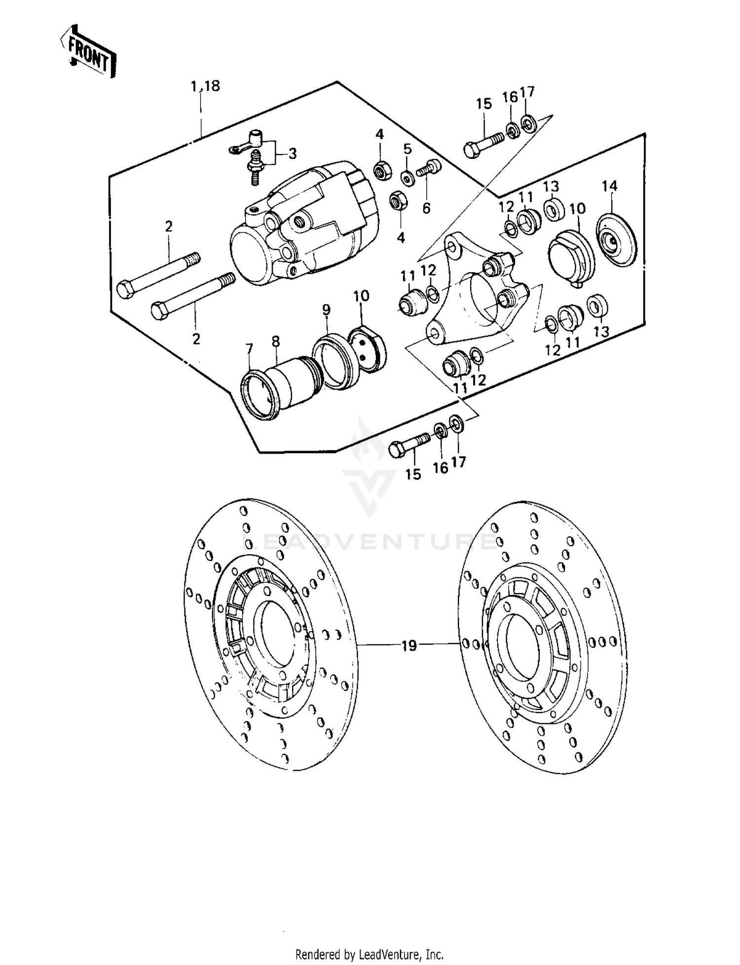 FRONT BRAKE ('79-'80 B3/B4)
