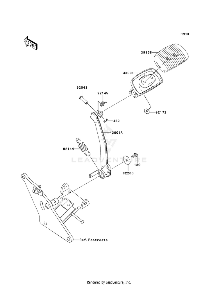 Brake Pedal/Torque Link Schematic