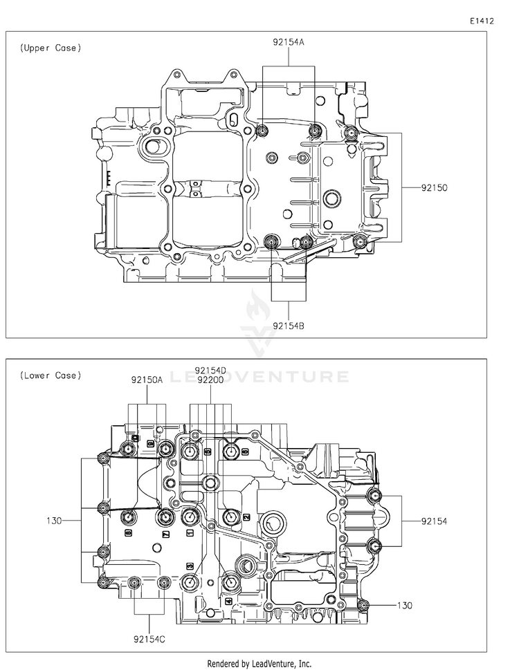 Crankcase Bolt Pattern Schematic