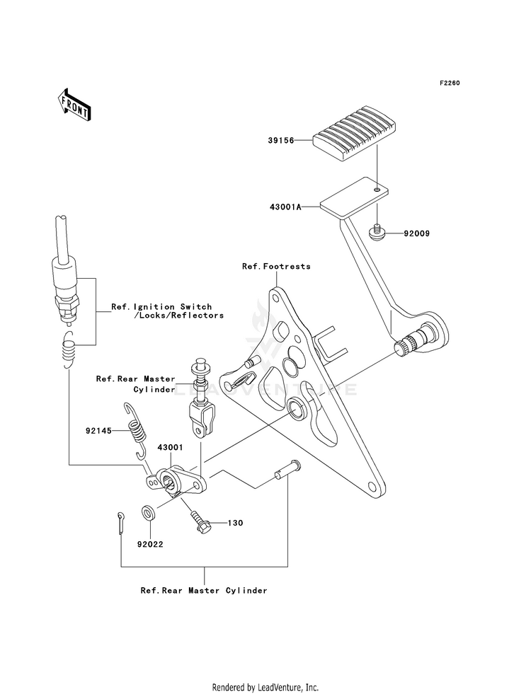 Brake Pedal/Torque Link Schematic