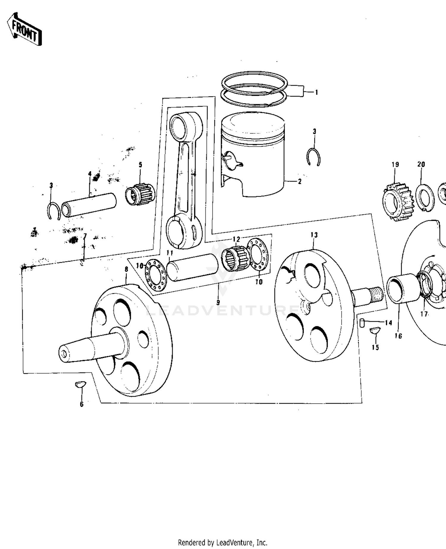 CRANKSHAFT/PISTON/ROTARY VALVE